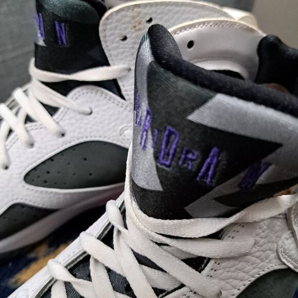 Size 10 Nike Air Jordan 7 Retro Flint Gray White Purple CU9307-100 Men's Sneaker - Picture 11 of 15